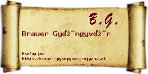Brauer Gyöngyvér névjegykártya